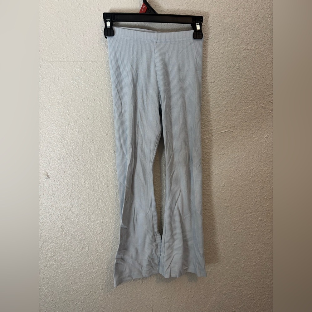Old Navy Light Blue Ribbed Flare Pants